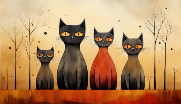 Modern cat art