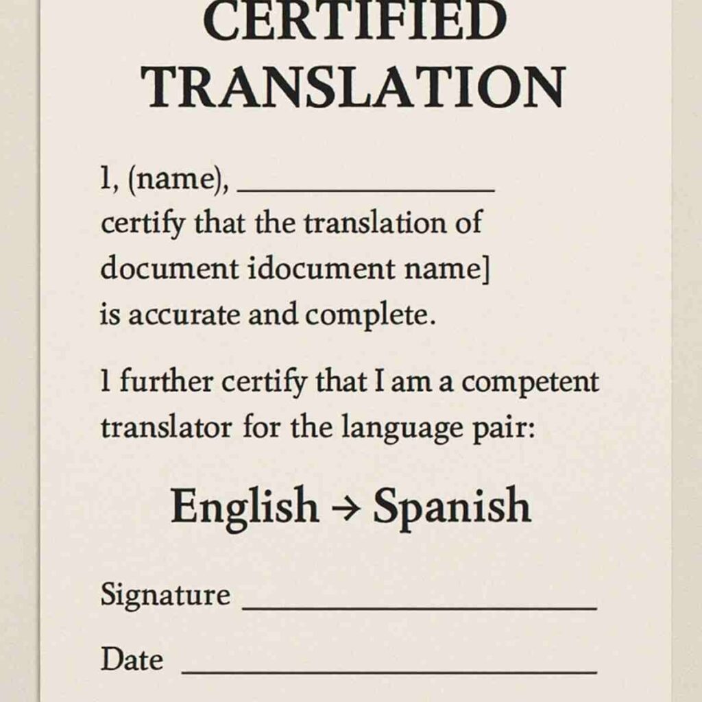 certified translation