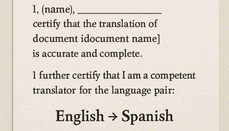 certified translation
